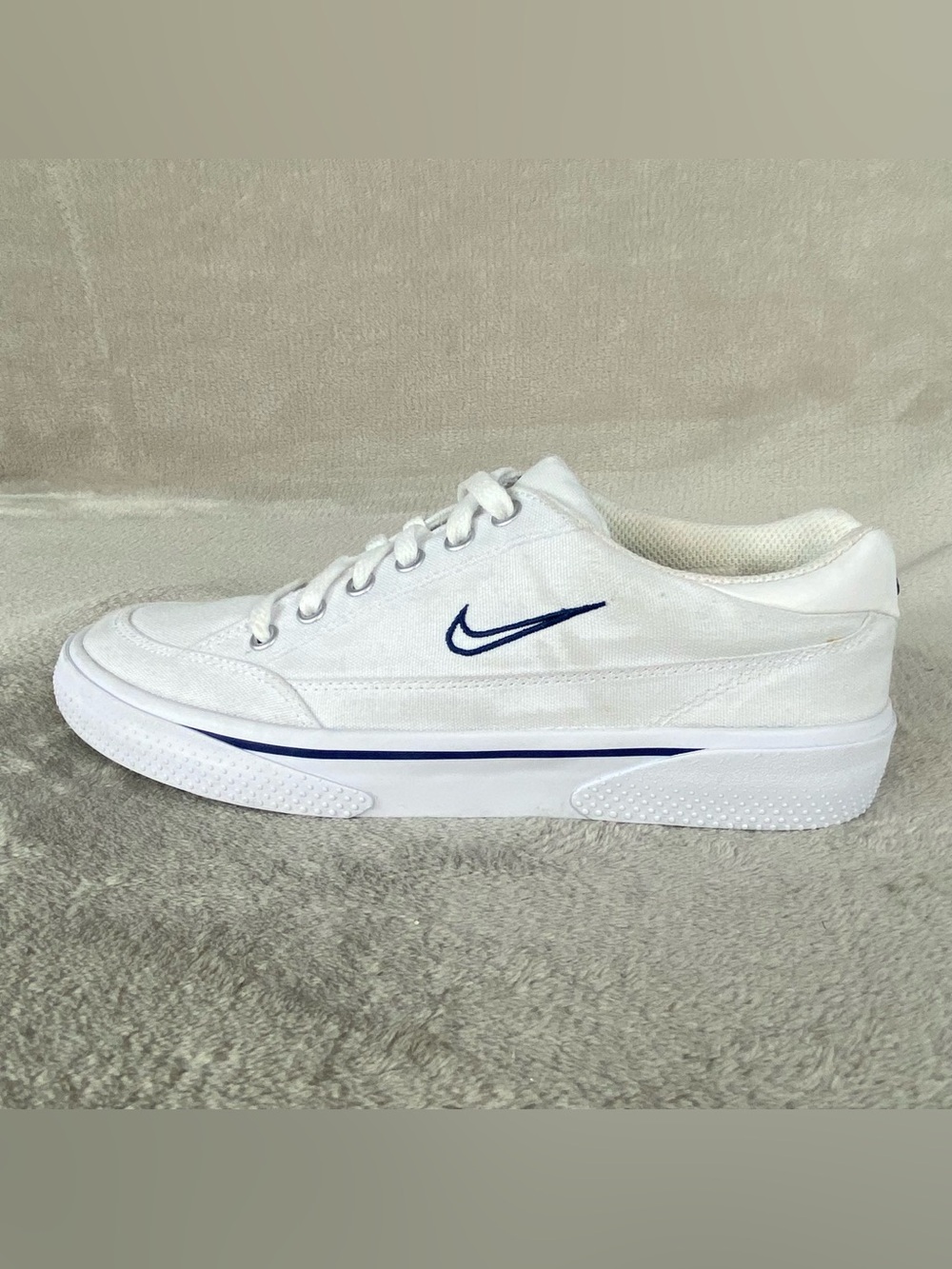Nike Retro GTS 97 White Blue Womens Sneakers Size 6 Canvas Shoes Court NEW - Picture 2 of 12